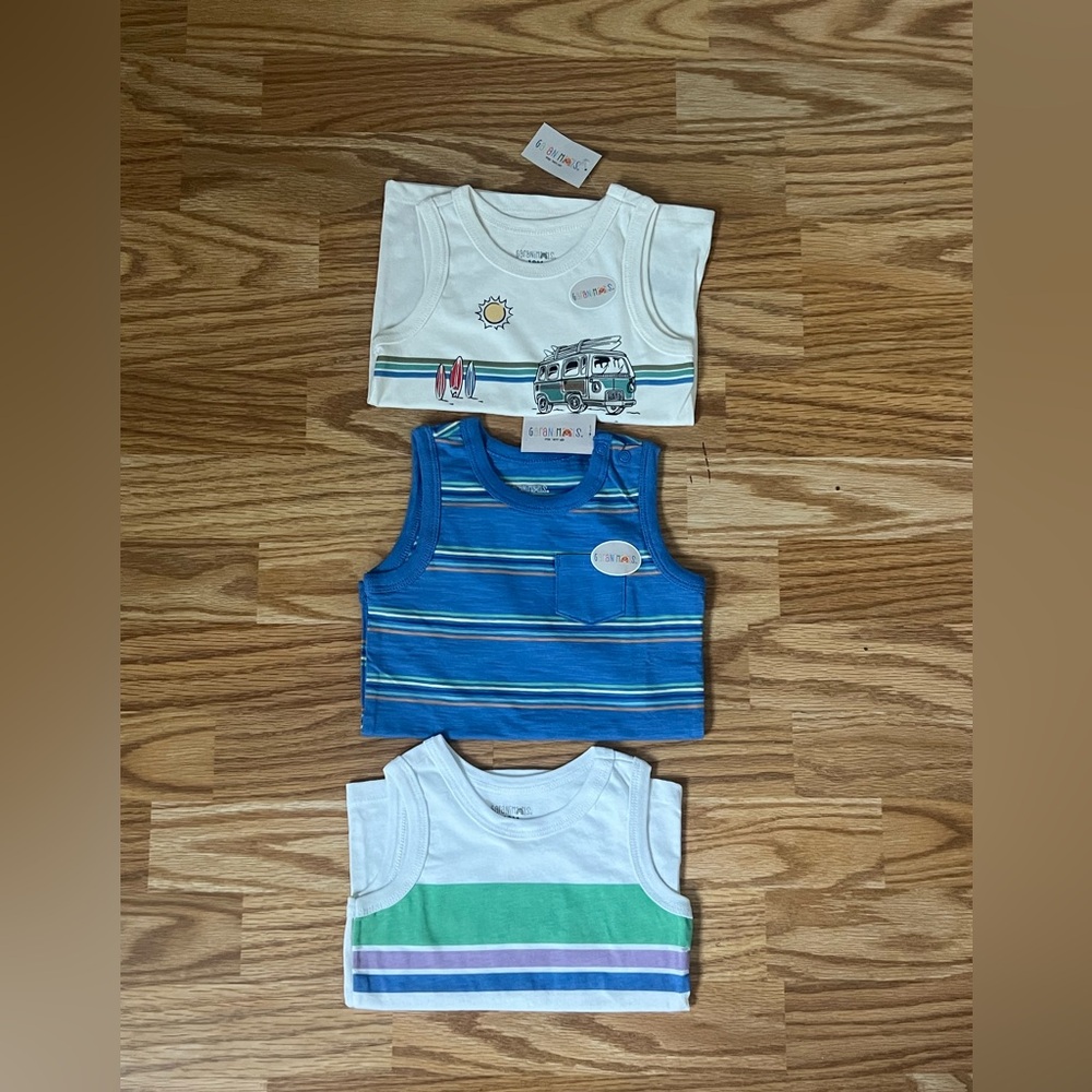 3 Boys Sleeveless Shirts (Size18-24 months)